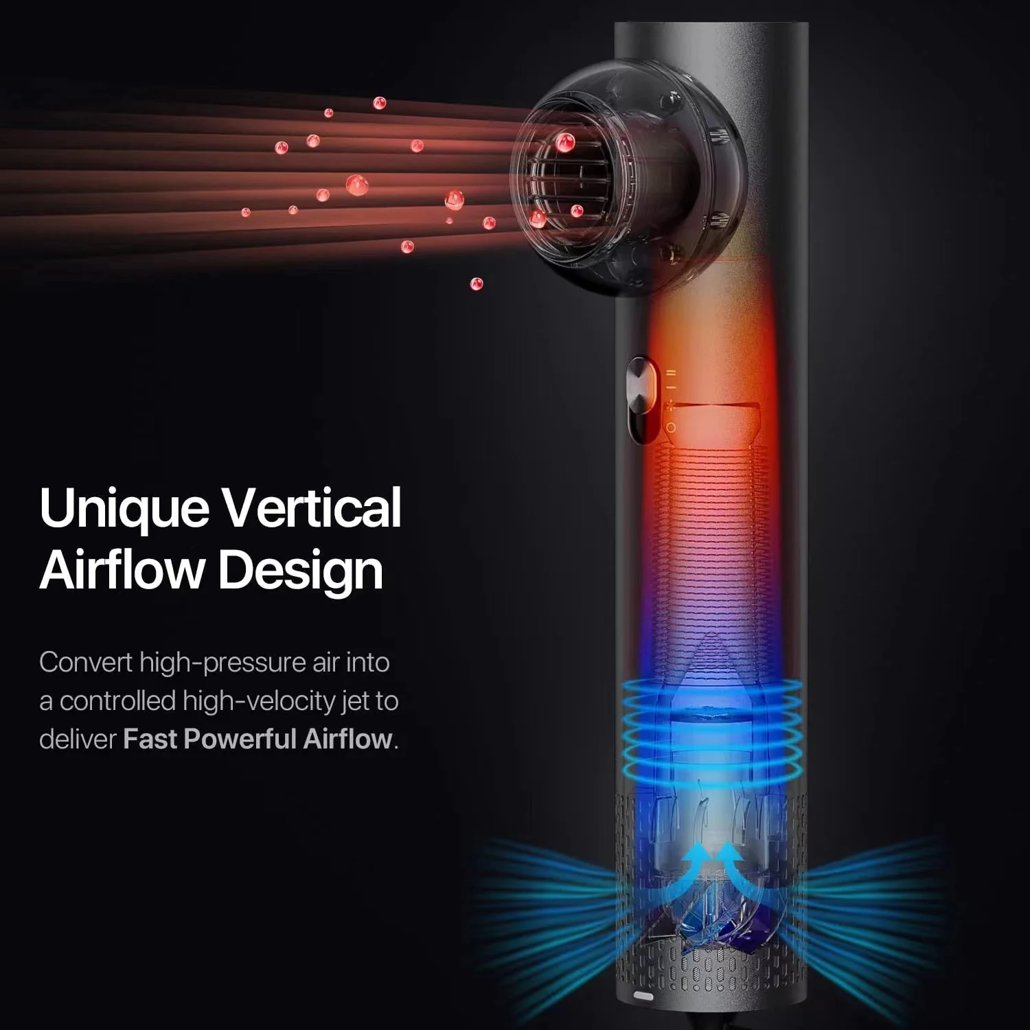 Hair Blower Dryer Dual Ionic,Powerful 1000W Motor,With LED Light,3 Heat Settings For Stying And Healty