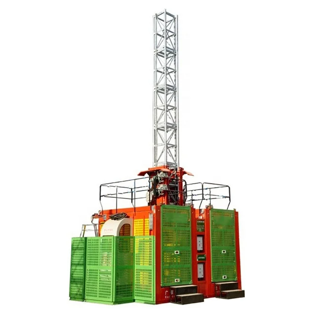 construction elevator sc200 200 passenger hoist twin cage zsc sc200/200g sc200 immeuble de grande hauteur ascenseur sc200 shenxy