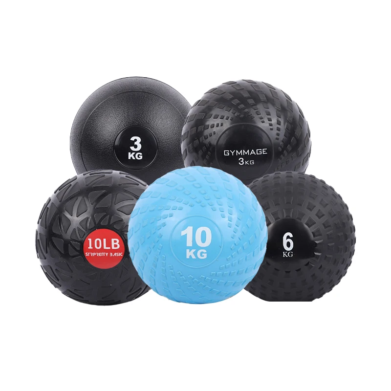 wholesale new arrival fitness weighted exercise ball 4lbs 8lbs PVC easy grip gym slam ball Medicine