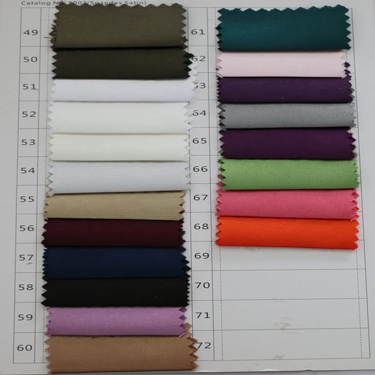 Heavy Weight Thick Glossy polyester bright shinny spandex satin fabric for evening dress