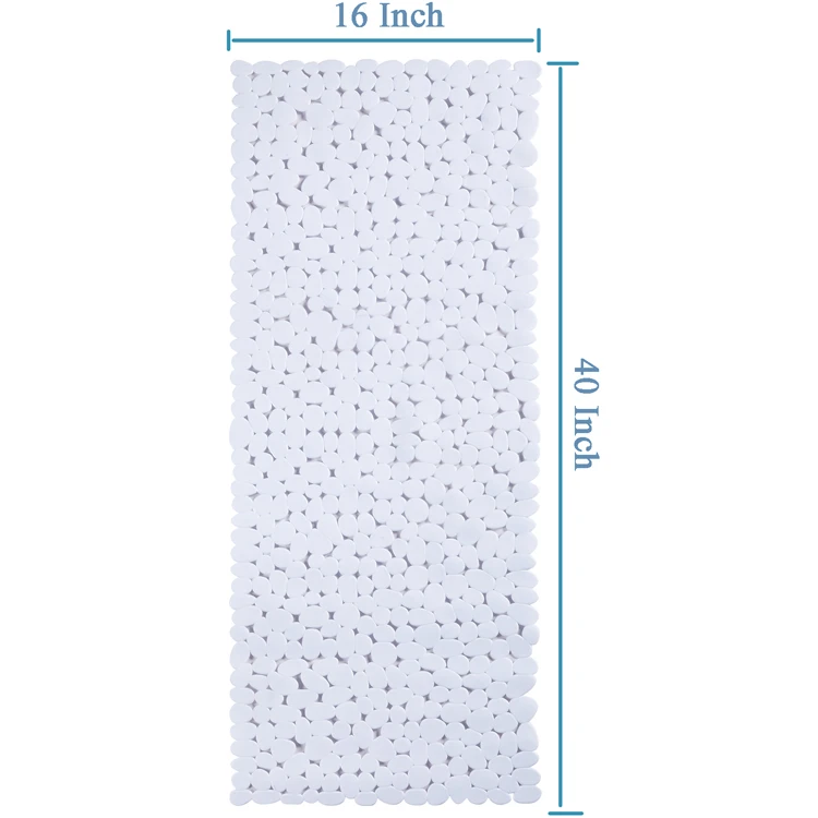 Non-Slip Mat Massage Bathroom Bath Tub Mats Drain Hole Quick Drying Shower Floor Mat