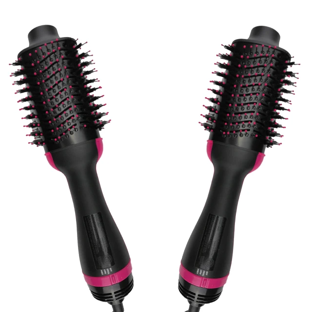 One Step Hair Dryer Volumizer Hot Air Brush Styling Brush Style Hair Straightener Curler Brush for All Hair 3 in 1 Electric OEM