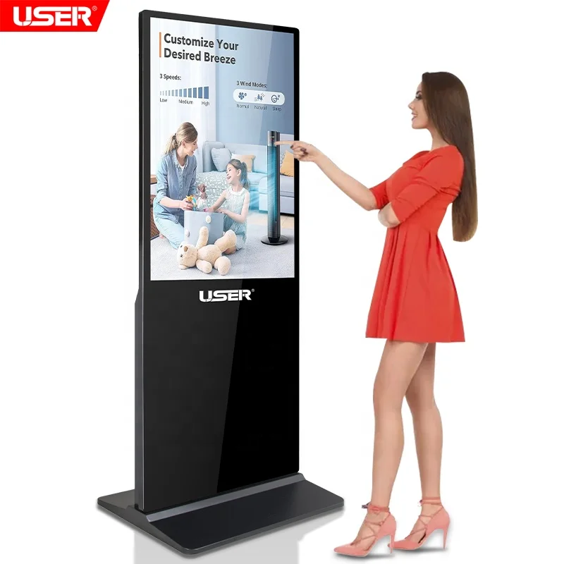 user 55 inch floor stand lcd display monitor lcd digital player