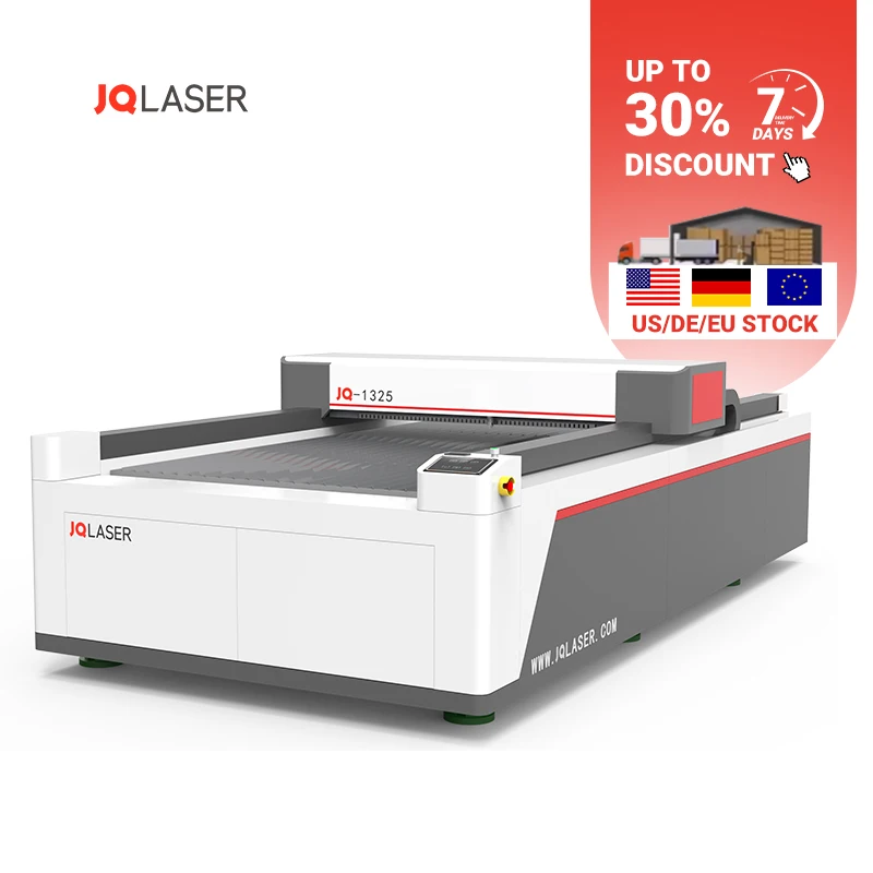 JQLASER 1325 акриловая кожа mdf 100 Вт 200 300 co2 лазерная машина для резки со стойками передачи