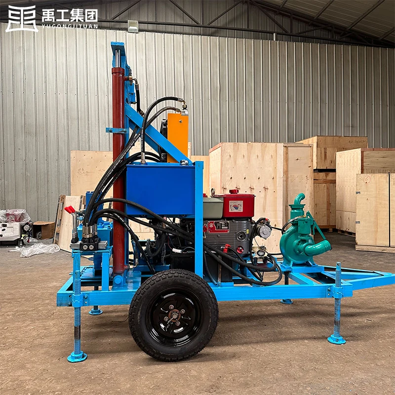 12hp/22hp/30hp сверлильный станок для воды 120 м небольшой хард-рок 100 подземная буровая установка 150