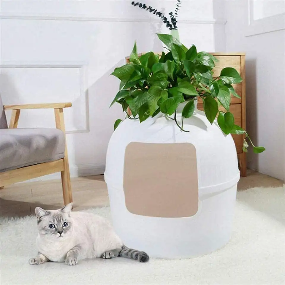 Hot Sale Pet Stuff Hidden Cat Litter Box Covert Large semi-enclosed Cat litter box Pet Toilet