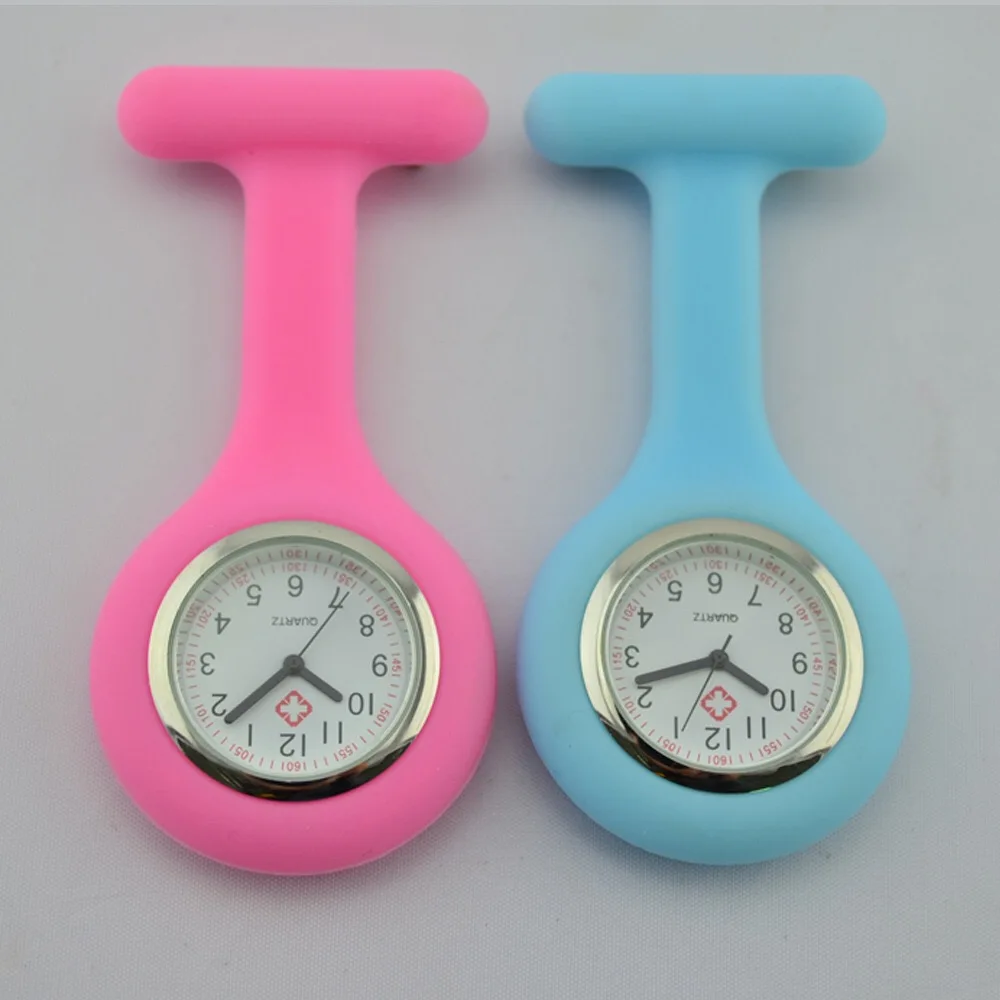 Watch Custom Logo Medical Device Rubber Silicone Doctor Pocket Watch Reloj Clip On Watch