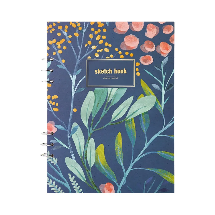 Wholesale A4 Art Loose-Leaf Sketch Books Watercolor Hard Cover Drawing Books Custom Sketchbook