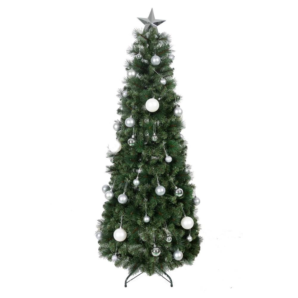 6ft Pre-Lit Fold Up Decorative Pop Up Christmas Tree with LED Lights
