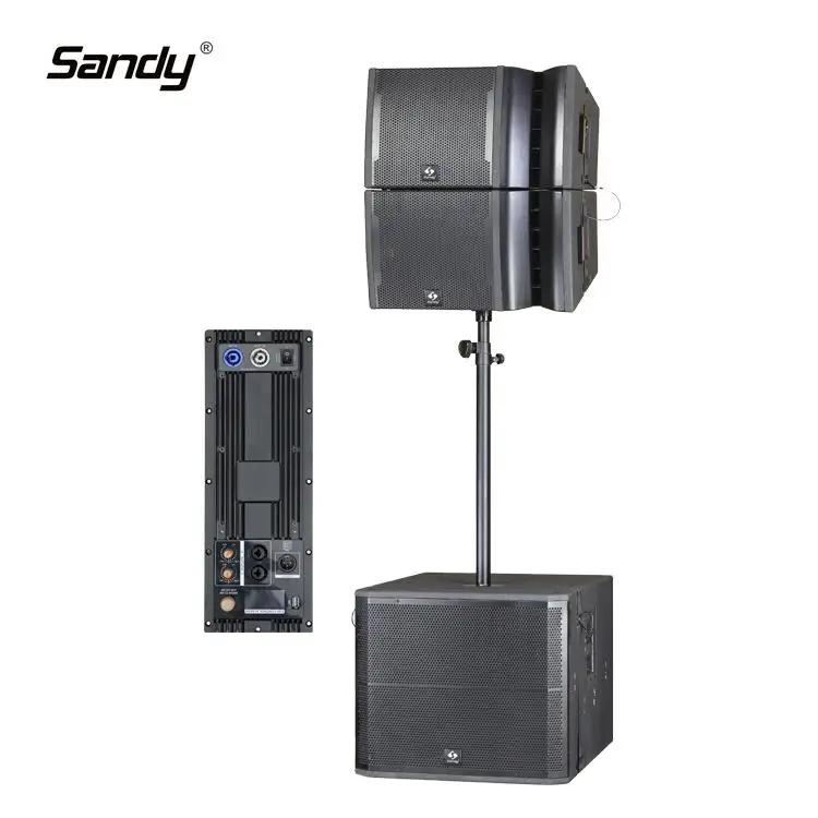 Sandy Pro Audio Passive Dual 10 Inch/Active Line Array Speakers/Indoor And Outdoor Sound/Mixer Amplifier Audio