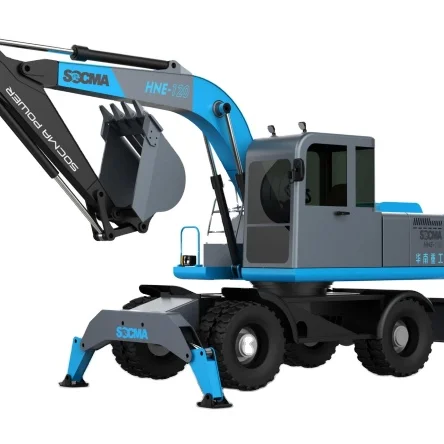 8 tons electric wheel excavator lithium battery