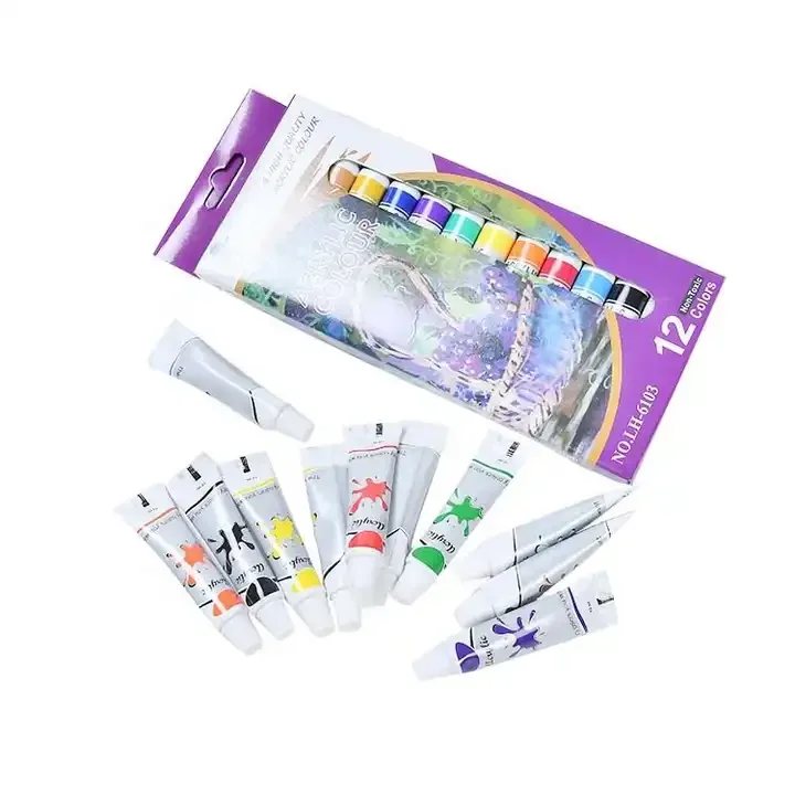 Water Resistant Diy Acrylic Color Set 12 Colors Acrylic Paints Set