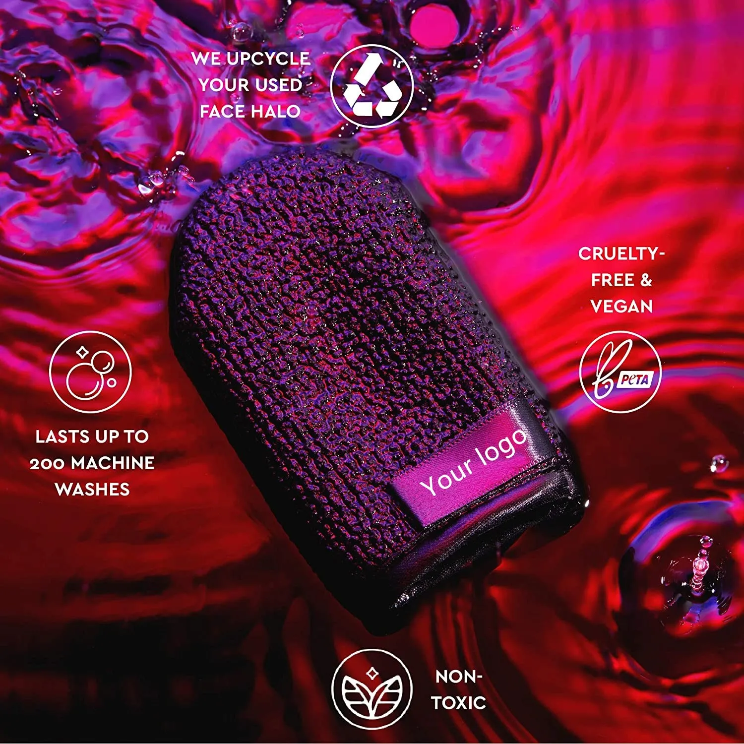 Коврик из микрофибры для снятия макияжа под глазами, 4 шт.