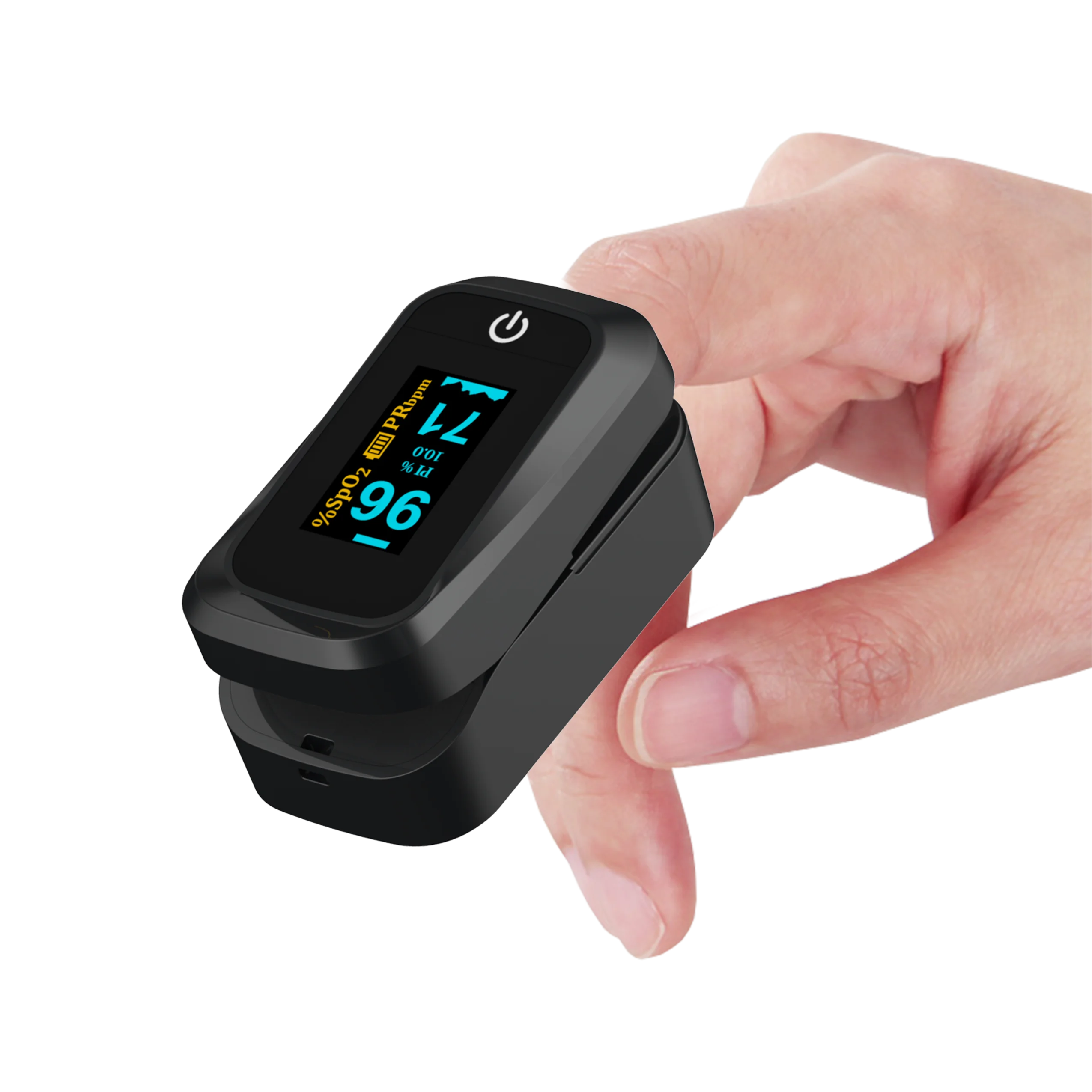 Oxymetre with Pulse Rate Measurements and Pulse Bar Graph Portable Digital Fingertip Pulse Oximeter
