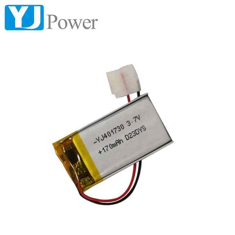 Deep cylcle YJ lithium polymer battery 3.7V 401730 170mAh Rechargeable lithium ion polymer battery for power tols