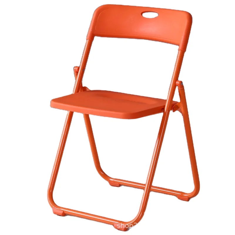 Factory direct sale folding chair outdoor plastic office white folding chair home backrest portable conference activity chair