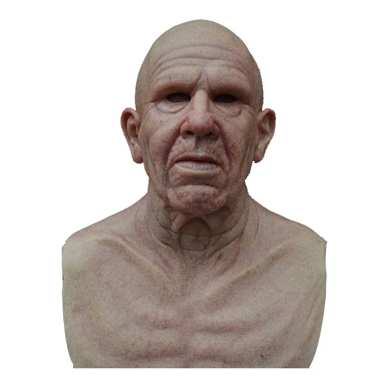 Halloween old man mask male human silicone latex mask for sale F296-1