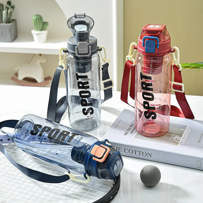 Custom Plastic Gym Sports 1L 32oz BPA Free Tritan Motivational Fitness Water Bottle with Time Marker