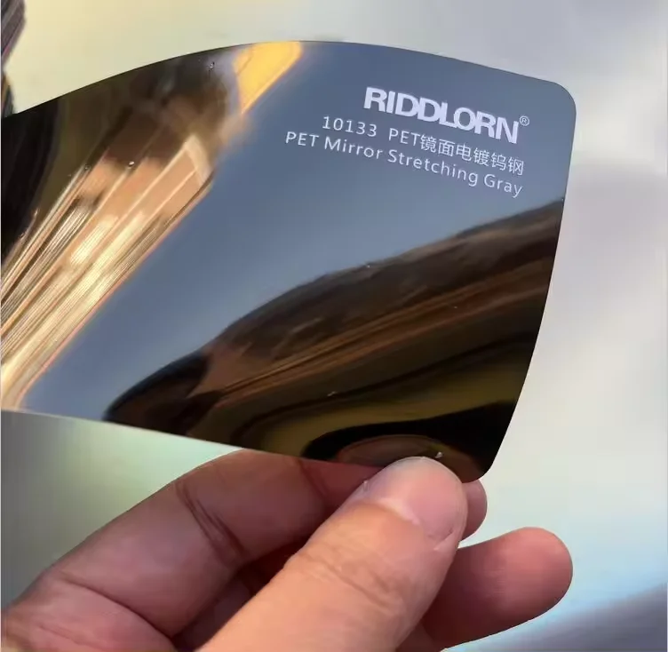 1.52x 18 m/5x 59 ft high quality mirror chrome color electroplated blue car wrap vinyl color-changing sticker roll film