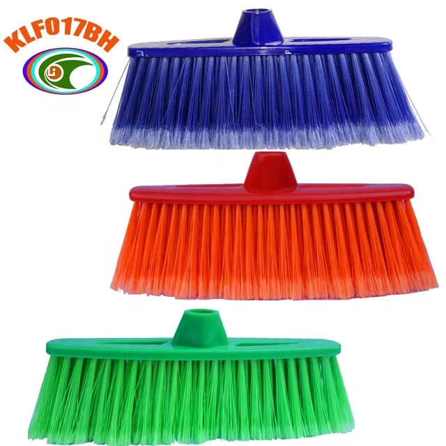 Household floor cleaning sweeping plastic broom brush heads with Italian thread hole