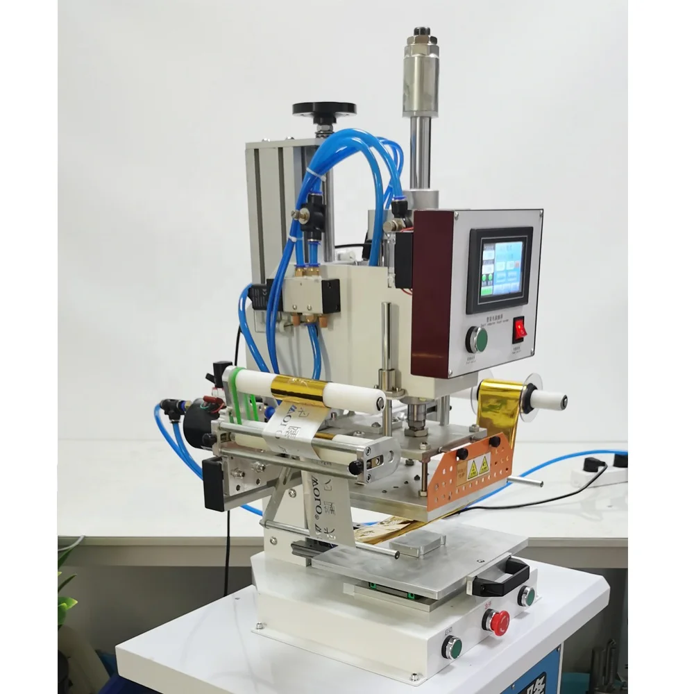 16*20CM Automatic Hot foil Stamping machine Gold foil printing machine Leather embossing machine for Wood, plastic bottle caps