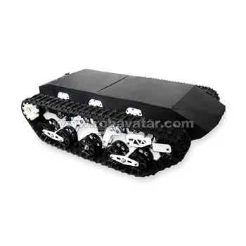 Rubber Robot Chassis Electric Tracked Vehicle With Platform