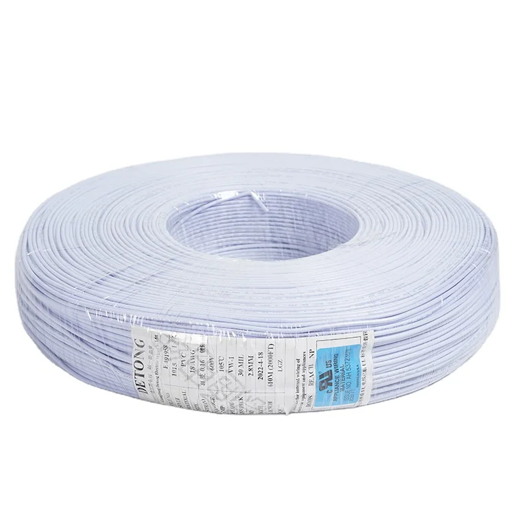 DeTong Electronic Wires PVC 1015 600v 16 18 20 22 24 Awg Tinned Copper Electric Cable