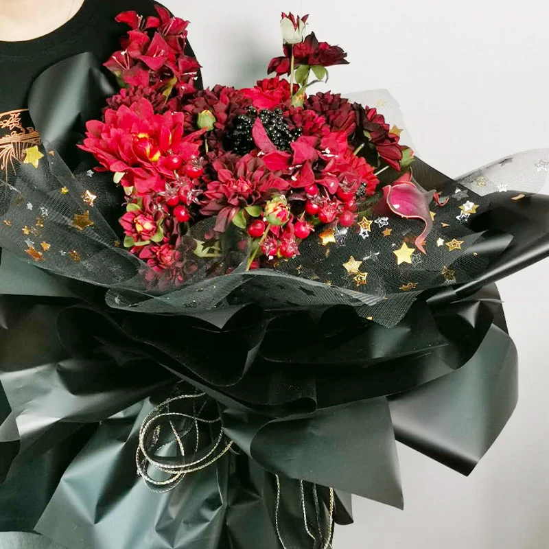 Star mesh Korean bronzing bouquet of flowers packaging florist materials flowers packaging materials