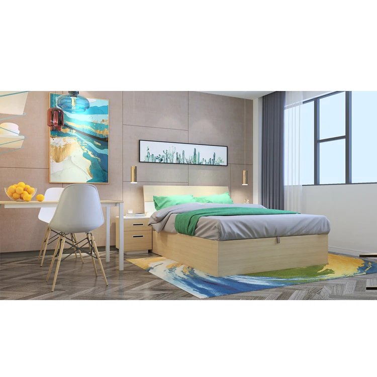 Wholesale Staff Apartment student Accommodation Bedroom Hotel furniture Set