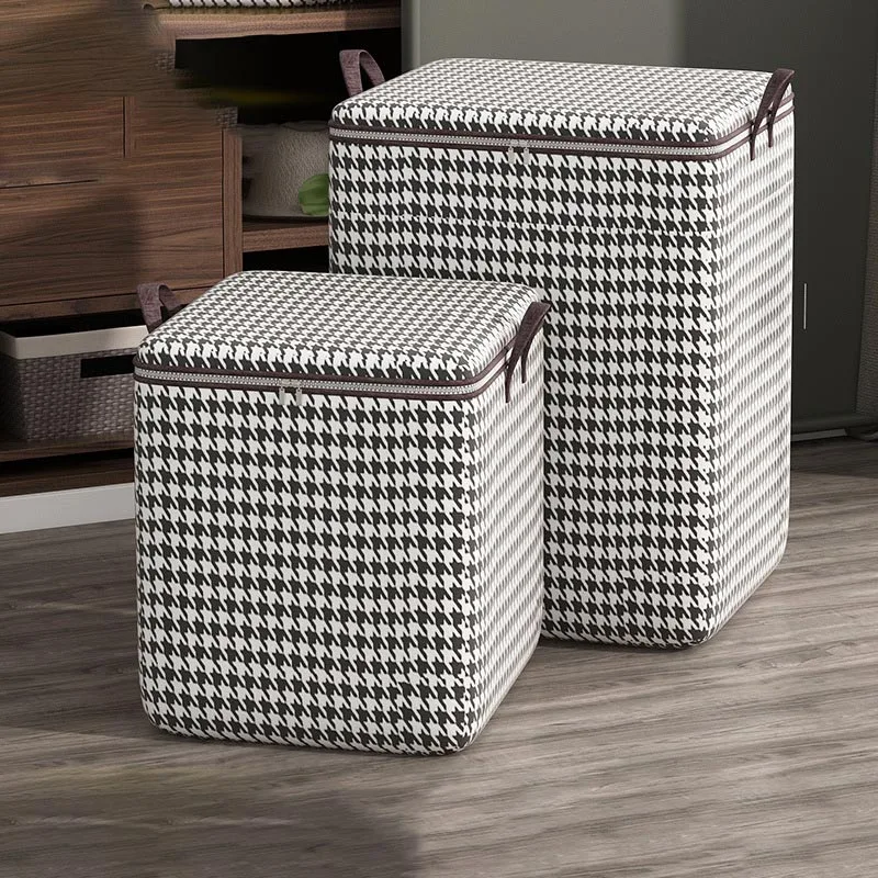 DS3929 Wardrobe Clothes Storage Box Bins for Blanket Comforter Bedding Quilt Bag 140L Large Fabric Folding Clothes Storage Bag