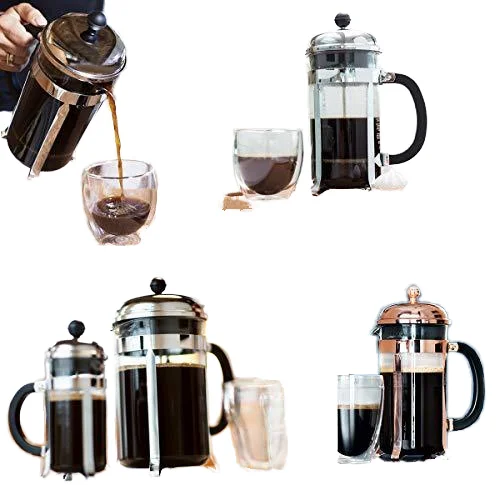 Lilac bsci sgs lfgb 1000ml coffee maker kettle juice pot insulated stainless glass french Press