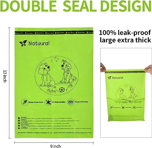 Компостируемые биоразлагаемые пакеты для собачьих кормов с логотипом на заказ