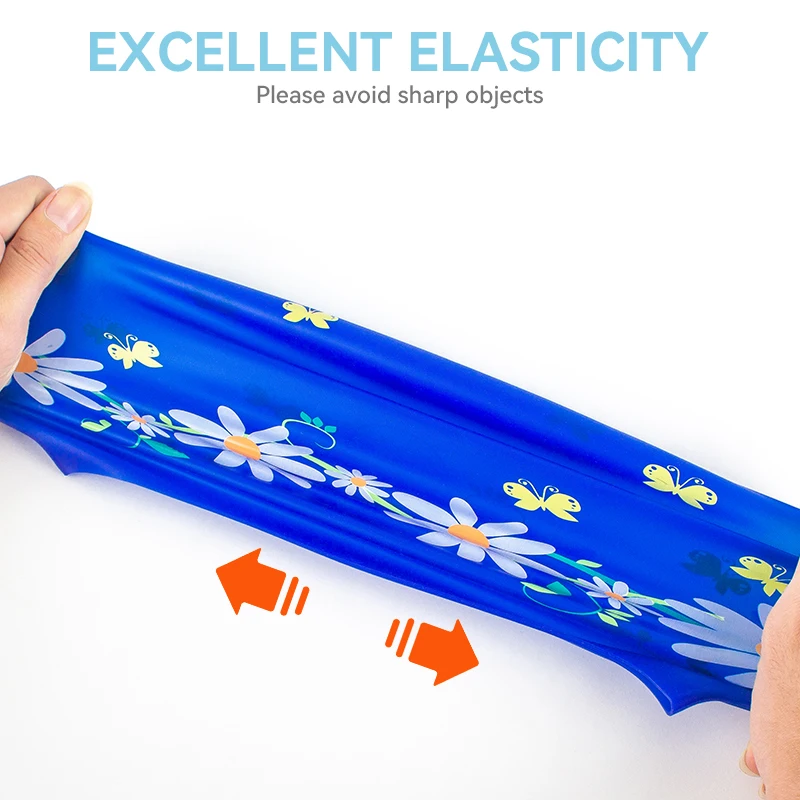 Eco-friendly Silicon Bathing Caps Adults Kids Customized Logo Swimming Hat Silicone Latex Free Flat Swim Cap