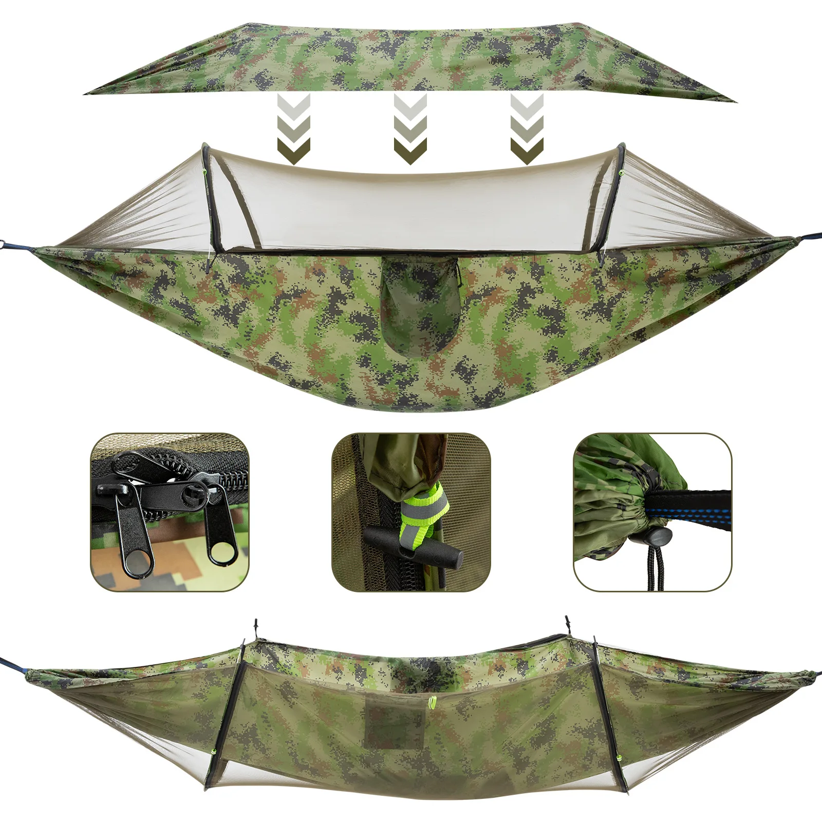 nylon portable rainproof mosquito net hammock camping outdoor swing camping bed sun protection outdoor hammock