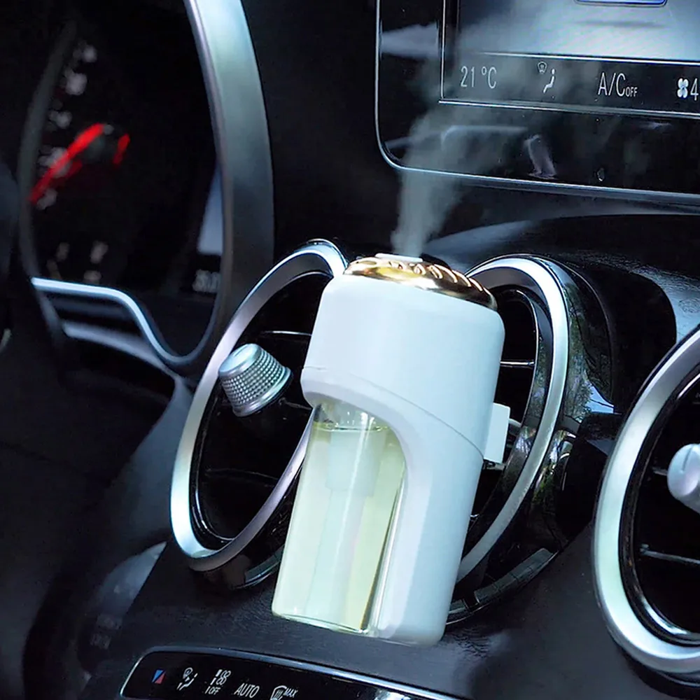 SCENTA Manufacturer Car USB Rechargeable Ultrasonic Diffuser Air Freshener Luxury Aromatherapy Fragrance Oil Diffuser For Car