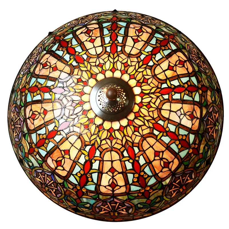 TFC-5441 Tiffany lamps for sale Handcrafted Art Stained Glass 24 Inch Wide Pendant Chandelier Lighting Lamp