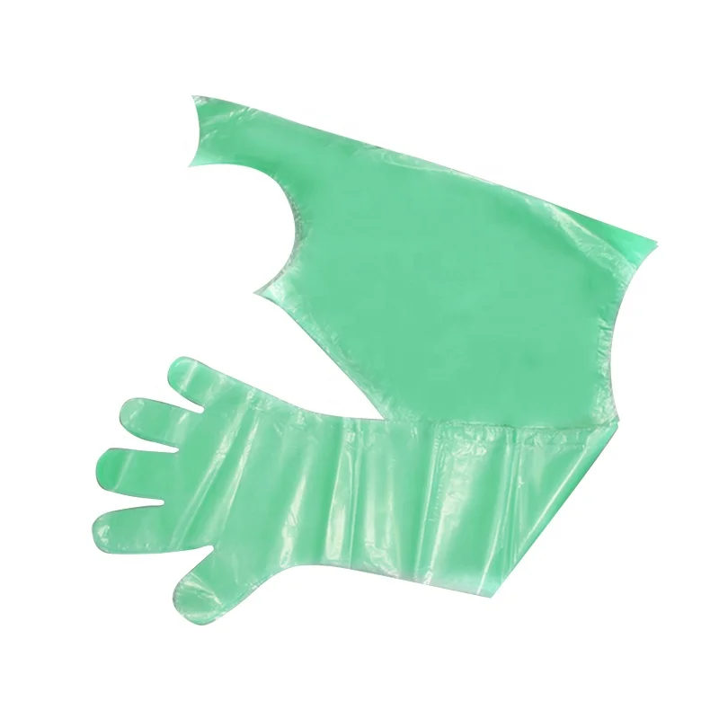 Long Disposable Vet Gloves Field Dressing Gloves Shoulder Length Extra Long Full Arm Long Sleeve Vet Gloves with Neck Single Use