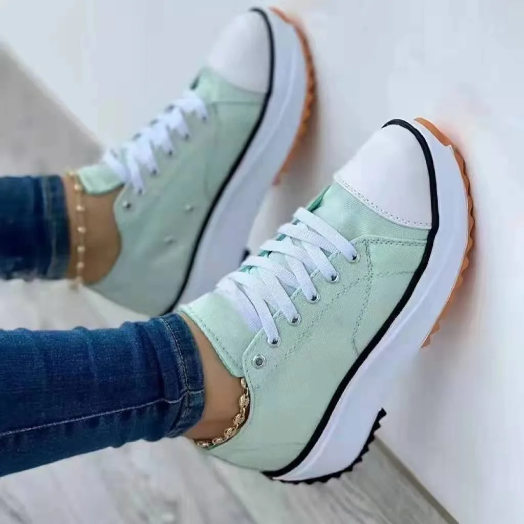 Liu Ming Hot Selling Wholesale 2024 Customized Fashion Summer Casual Shoes Lace Up Plus Size Sneakers Platform Shoes For Women