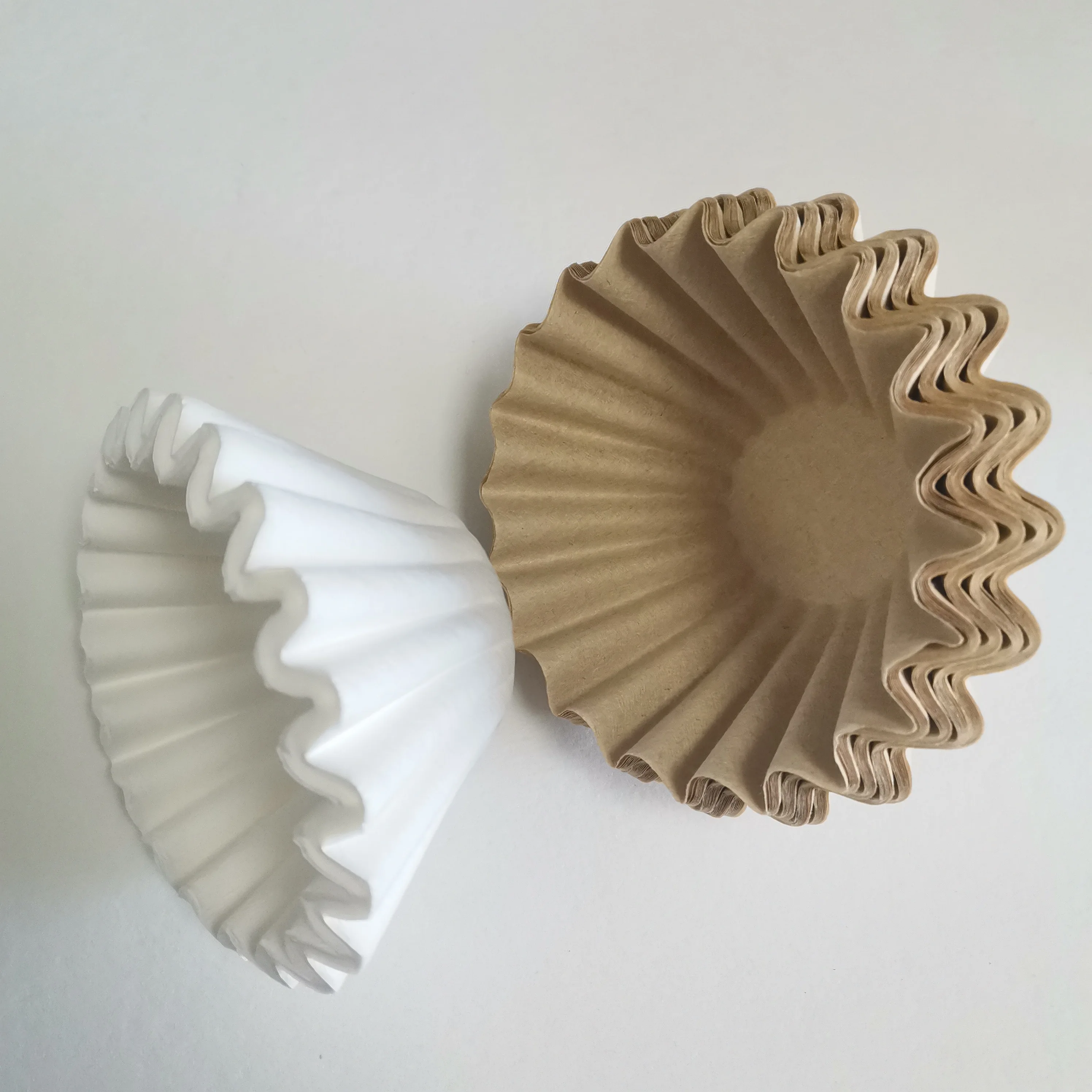 brown bowl coffee filter paper basket coffee filter