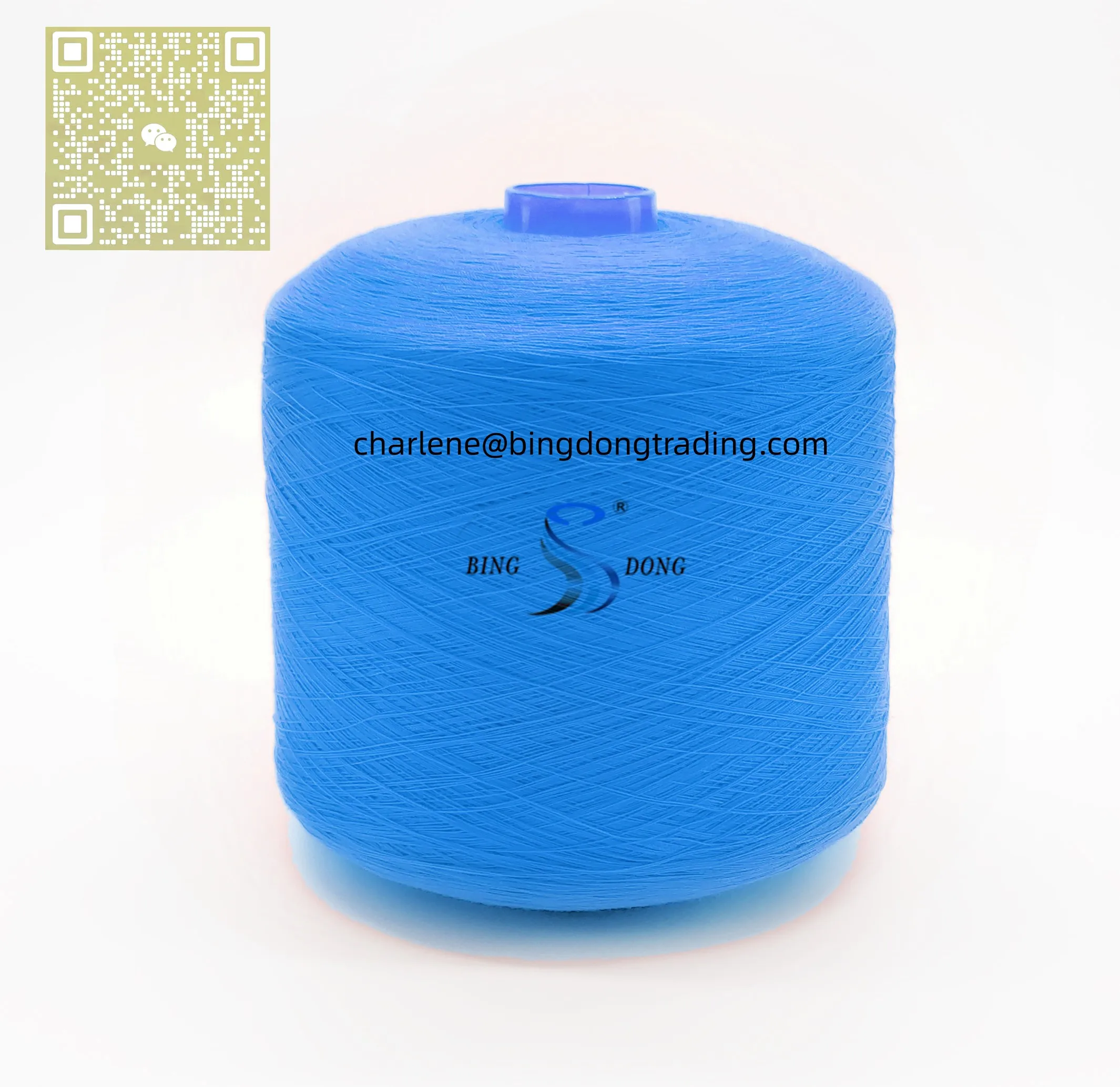 Cheap Wholesale T Shirt Bleach White Bright Semi Dull Dyeing Ring Yarn Manufacture Spun Polyester for Knitting Woven Bag Free