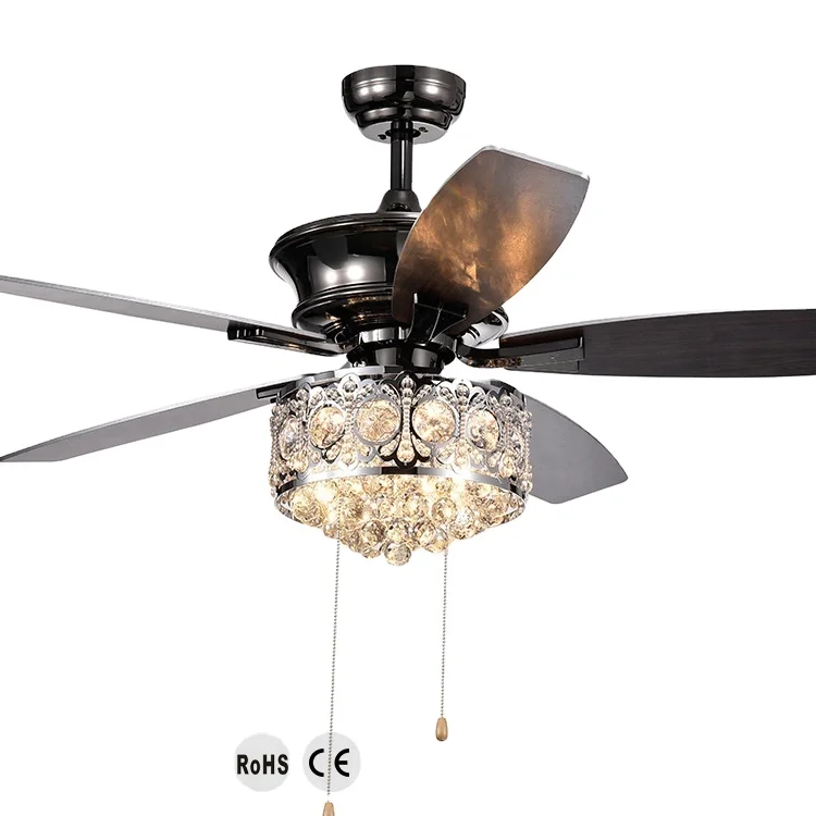 2018 style ceiling fan light home appliances crystal ceiling fan lamp