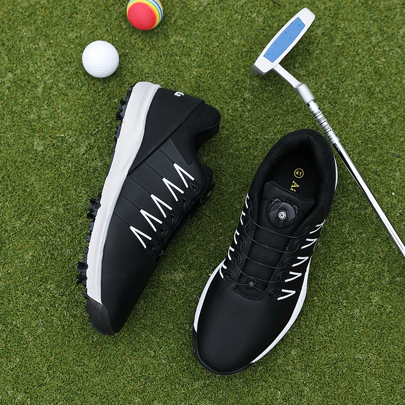 
Wholesale sports shoes Proffeshional self lacing big size golf shoes for men 