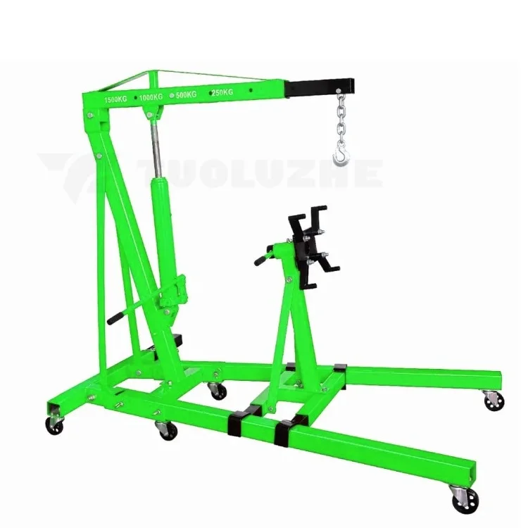 2T 3T mobile style car engine suspension bracket rotating engine stand foldable shop crane