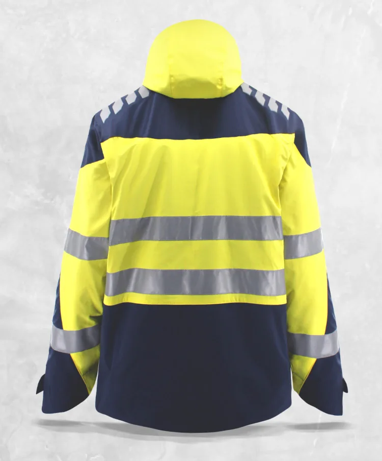 2 in 1 Double Layer Hi Vis Work Wear With Quilted Cotton Liner Work Jackets for Patrol Courier Emergency Outdoor Hi Vis Jackets