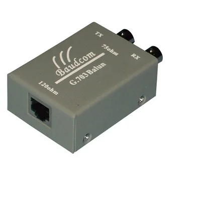 single port BNC to RJ45 75 ohm to 120 ohm E1 balun adapter