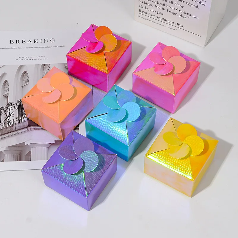 Customized En-Friendly High-End Creative Birthday Party Colorful Laser Love Chocolate Candy Box