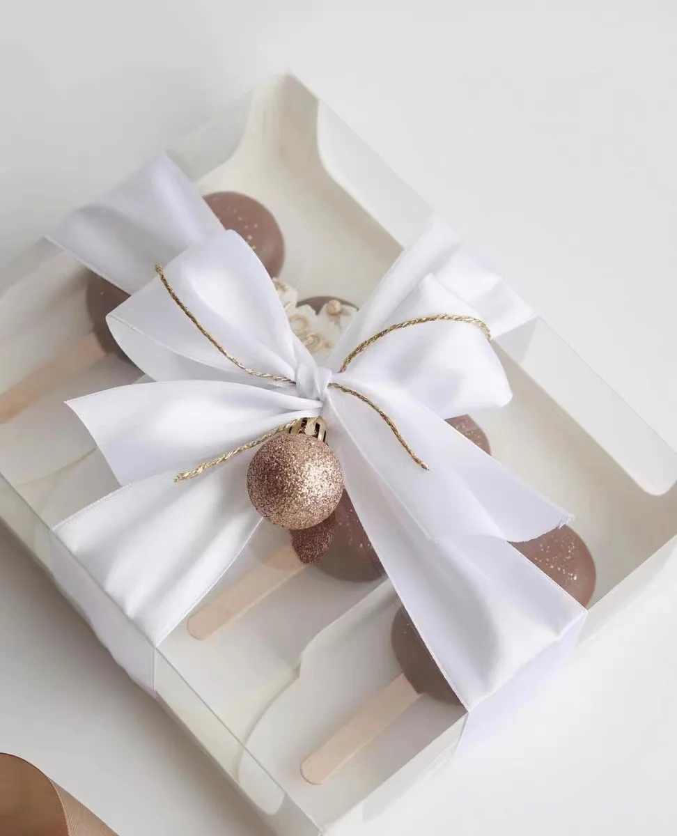 IMEE 1 4 5 7 Piece Transparent Popsicle Cakesicle Box Dessert Cake Eclair Sweets Bakery Pastry Box With Clear Lid and Insert