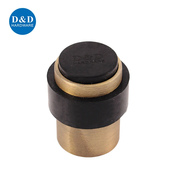 Floor-Mount Wall Protected Design zinc alloy Door Stopper with Rubber Doorstop Damper