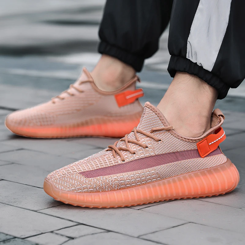  Yeezy 350 V2 экономичная версия комбинированная дышащая эластичная трикотажная обувь для бега с имитацией