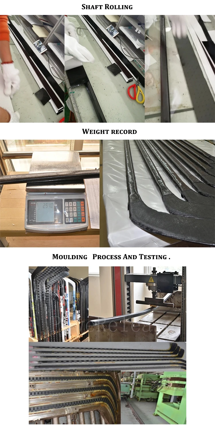 High Quality 100% Carbon Fiber Ice Hockey Sticks Customized Logo for Field Hockey